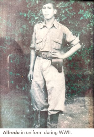 Alfredo in uniform during WWII.