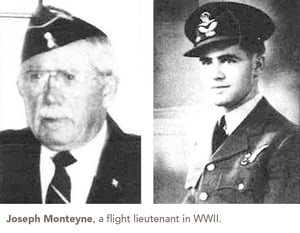 image of Joseph Monteyne, a flight lieutenant in WWII