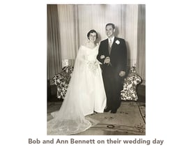 Bob and Ann Bennett on their wedding day
