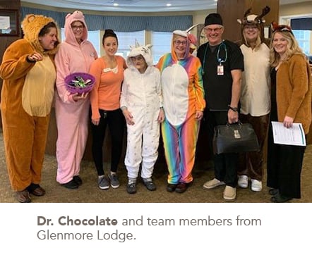 Dr. Chocolate and team members from Glenmore Lodge.