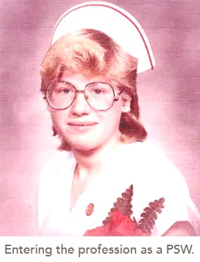 picture of Ruth when she was entering the profession as a PSW