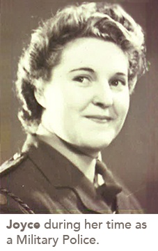 picture of Joyce during her time as a Military Police