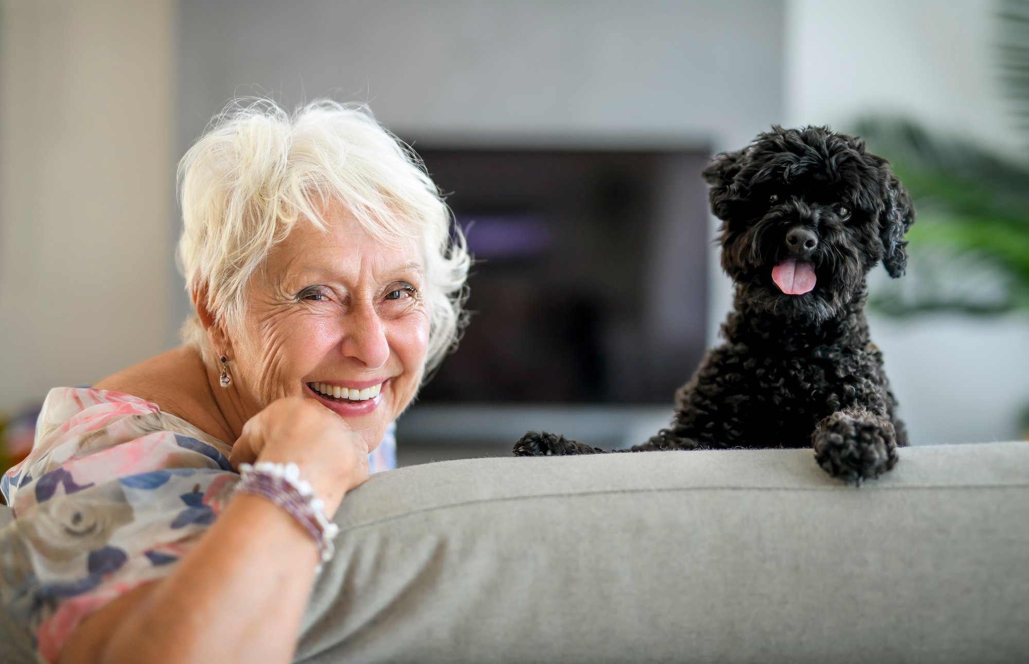 senior with pet for hubspot