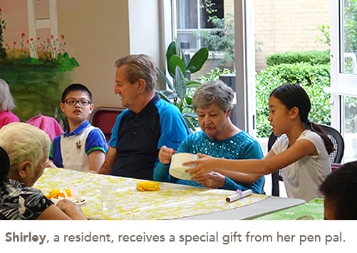 Shirley receives a special gift from her pen pal