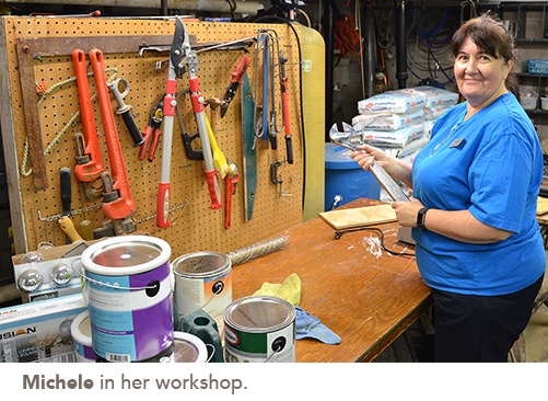 picture of Michele in her workshop