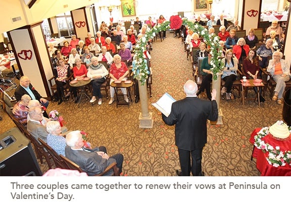 The ceremony at Peninsula Retirement Residence in Surrey