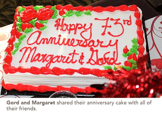 Anniversary cake of Gord and Margaret