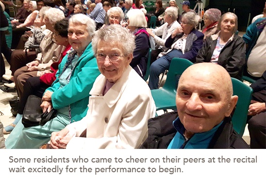 picture of residents who came to the recital